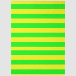 Papel De Seda Lemon Yellow and Lime Green Stripes 