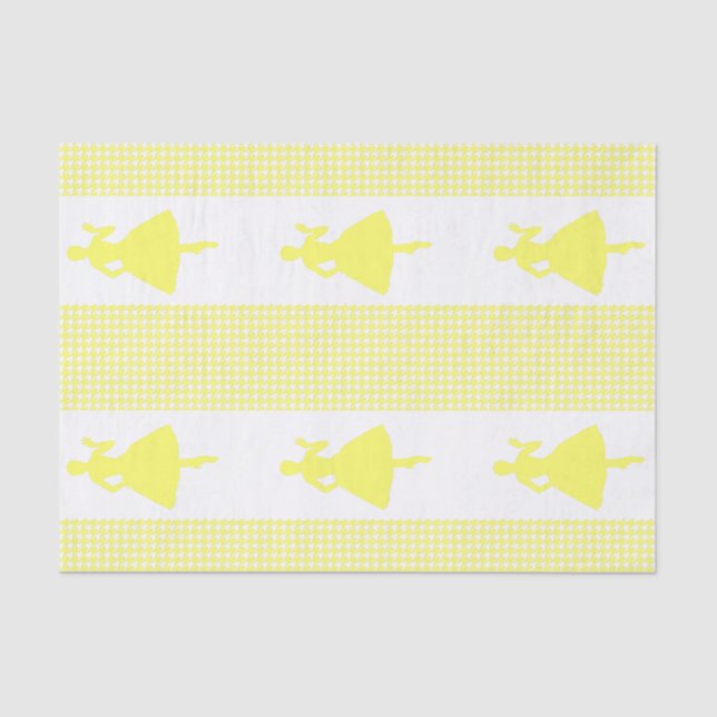 Papel De Seda Lemonade Modern Houndstooth c/ Fashion Silhouette (Frente )