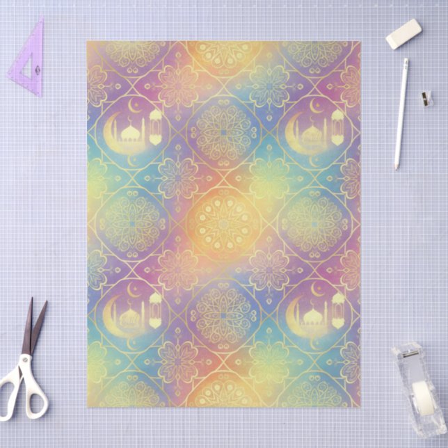 Papel De Seda Lenço para Sacola de Presente Eid/Ramadan (Arte )