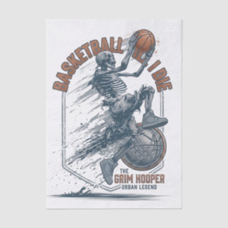Papel De Seda Lenda Urbana de Basquete do Esqueleto Grim Hooper