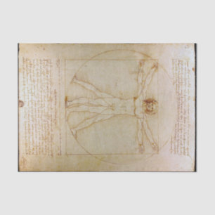 Papel De Seda Leonardo Da Vinci, O Homem Vitruviano, Renascença