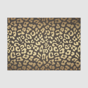 Papel De Seda Leopard Cheetah Animal SkyImpressão, Dourada Glam 