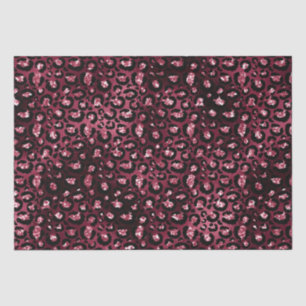 Papel De Seda Leopard Imprimido de Borgonha