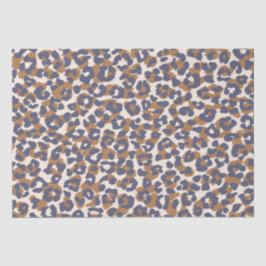 Papel De Seda Leopard Print-Blue e Brown-
