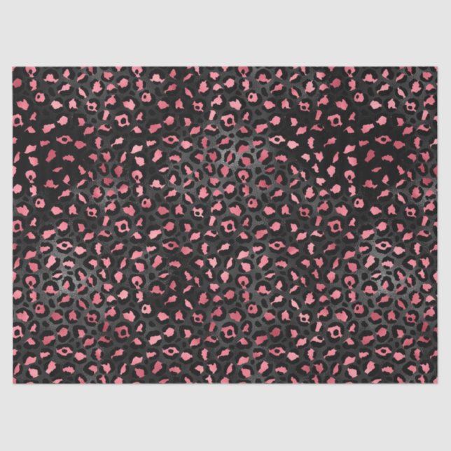 Papel De Seda Leopard Series Design 14 rosa e Dourada (Frente )