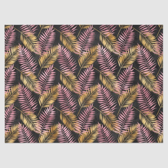 Papel De Seda Leopard Series Design 17 rosa e Dourada (Frente )