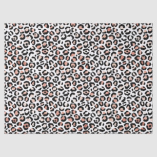 Papel De Seda Leopardo branco preto rosa rosa rosa