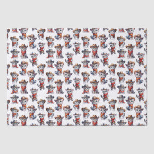 Papel De Seda Leopardo-da-neve-cowboy