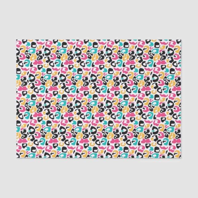 Papel De Seda Leopardo multicolor (Frente )