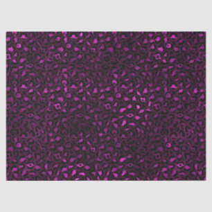 Papel De Seda Leopardo roxo e Dourado Design 5