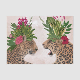 Papel De Seda Leopardos Hot House  Um par