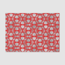 Leque Art Déco Vermelho Prata