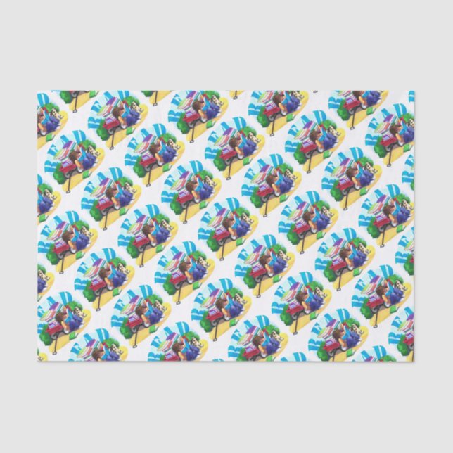 Papel De Seda LER Arte do Vagão do Livro (Frente )