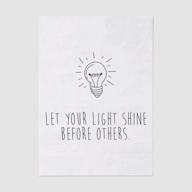Papel De Seda Let You Light Shine Before Others (Frente )