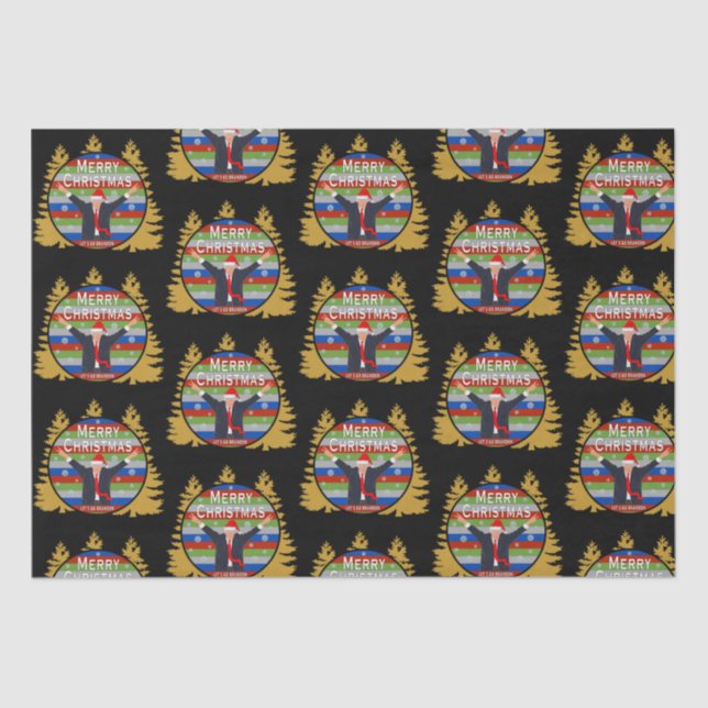 Papel De Seda Let's Go Brandon Christmas Trump Snowflake Holiday (Frente )