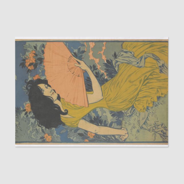 Papel De Seda L'eventail (The Fan) por Eugene Grasset (Frente )
