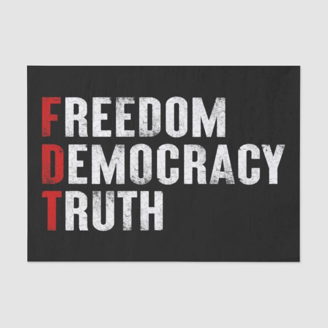 Papel De Seda Liberdade Democracia Verdade (Frente )