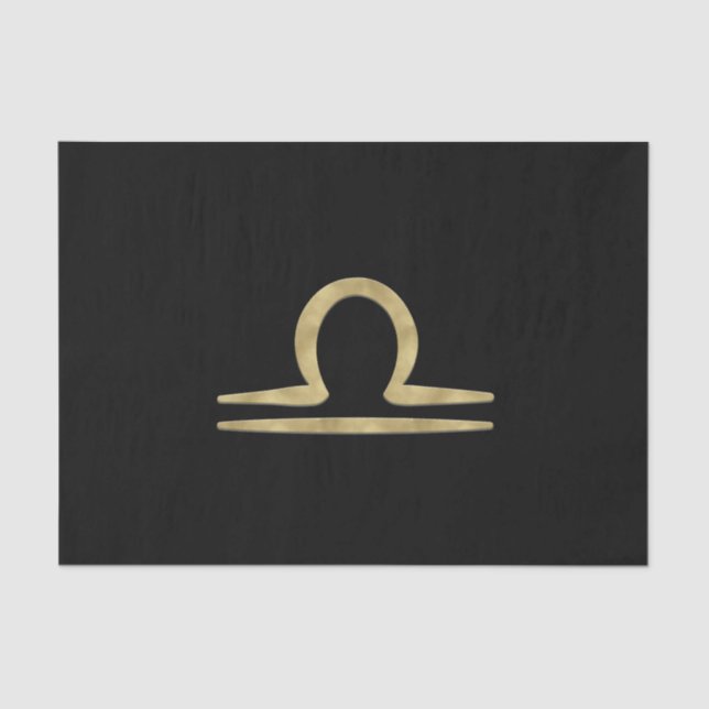 Papel De Seda LIBRA Ouro de Setembro Outubro Aniversário Astrolo (Frente )