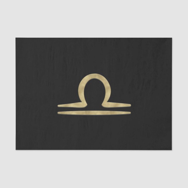 Papel De Seda LIBRA Ouro Setembro Outubro Astrologia do Aniversá (Frente )