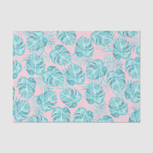 Papel De Seda Licença tropical do monstro da aguarela