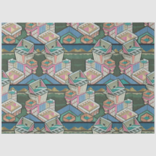 Papel De Seda Licorice atribui colagem 3D no suede