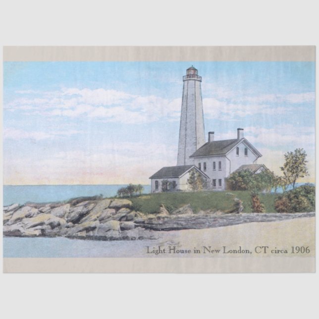 Papel De Seda Light House New London CT (Frente )