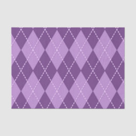 Papel De Seda Lilac Argyle  (Design 12 da Série Roxa)