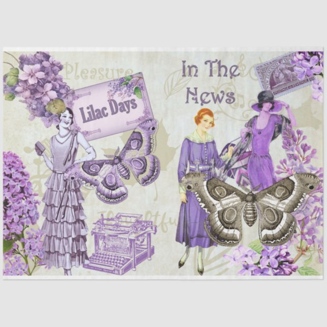 Papel De Seda Lilac Days Série Design 7 (Frente )