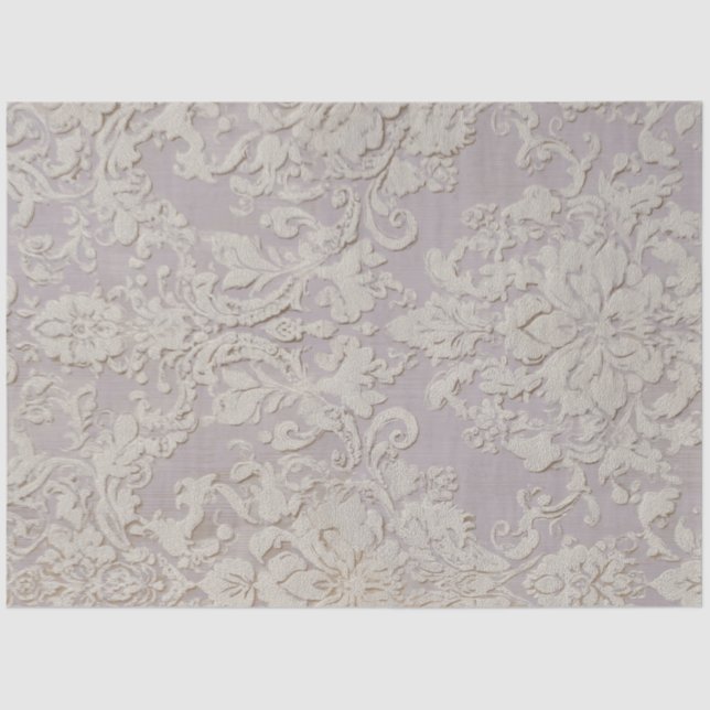 Papel De Seda Lilac Reverie III Damask Pattern Tile (Frente )
