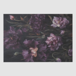 Papel De Seda Lilas Roxas Moody Florals Decoupage Dif Wrap