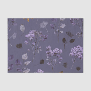 Papel De Seda Lilás Rústico Ousado Vintage Boho Floral