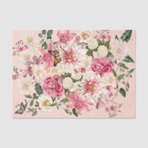 Papel De Seda Lily e Peony Buquê Vertical Rosa