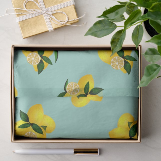 Papel De Seda Lima Teal (Presente)