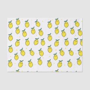 Papel De Seda Limão de Rosto Feliz Amarelo