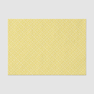 Papel De Seda Limão - teste padrão chave grego amarelo