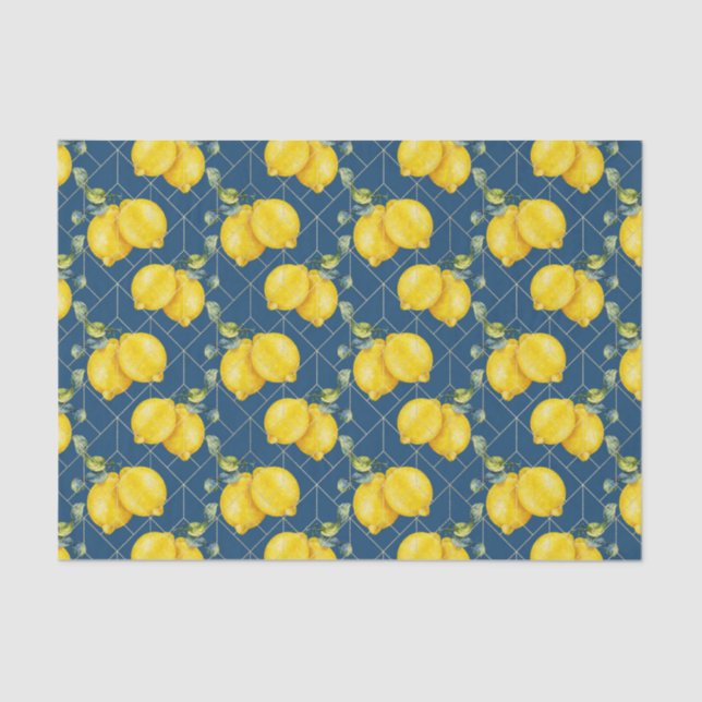 Papel De Seda Limões (Design 42 Série Amarelo/Laranja) (Frente )