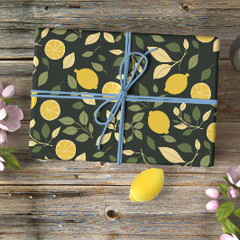 Papel De Seda Limões e Folhas