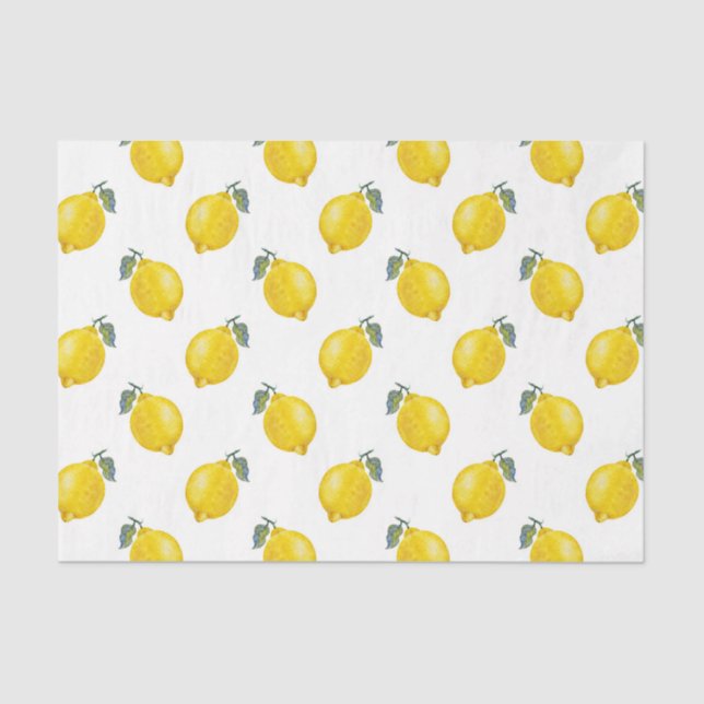 Papel De Seda Limões (Série Design 40 Amarelo/Laranja) (Frente )
