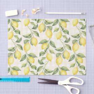Papel De Seda Limonetes Amarelos Frescos Chá de Noiva