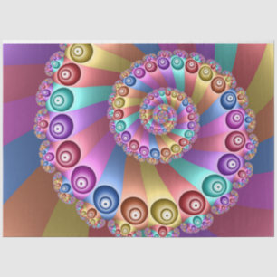 Papel De Seda Linda Arco-Íris Colores Abstrato de Arte Fractal