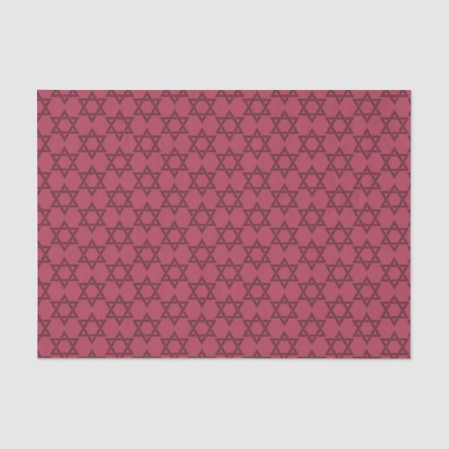 Papel De Seda Linda Burgundy Hanukkah (Frente )