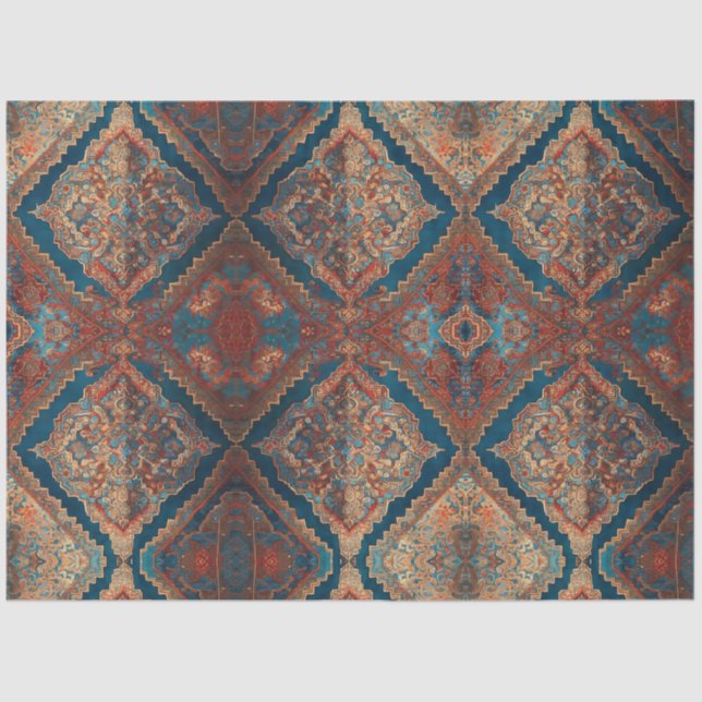 Papel De Seda Linda Coleção Moderna de Padrão Persa (Frente )