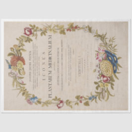 Papel De Seda Linda coroa botânica com roteiro