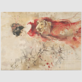 Papel De Seda Linda e bonita Geisha