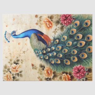 Papel De Seda Linda e flexível desacoplamento de peacock