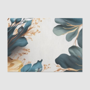 Papel De Seda Linda floração de aquarela