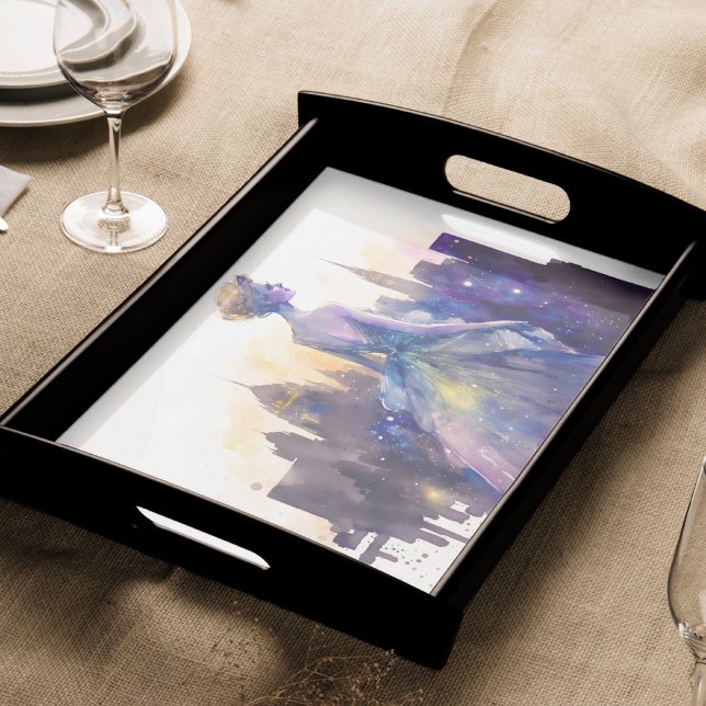 Papel De Seda Linda Mulher | Abstrato Fairytale City Princess (Criador carregado)