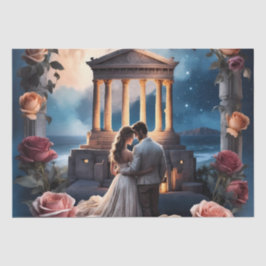 Papel De Seda Linda noiva e noiva ao lado do mar