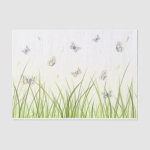 Papel De Seda Lindas borboletas na orla sunliana