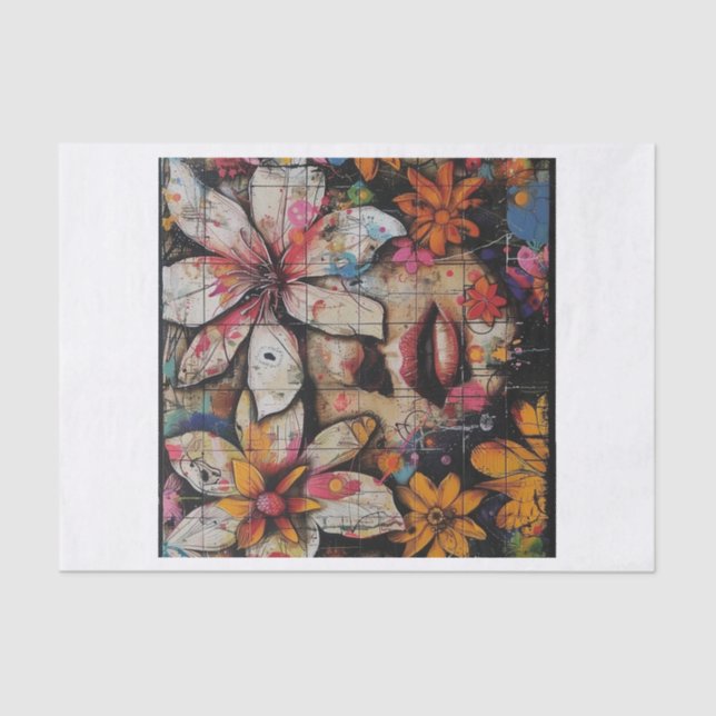 Papel De Seda Lindas Meninas Flores5 (Frente )